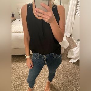 Black tank top in chiffon material